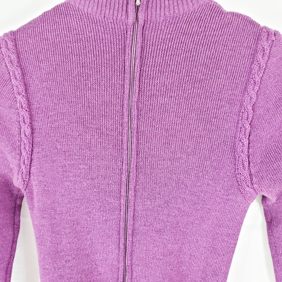 Vintage Alvin's Wool Dress Purple Size 8 - Picture 8 of 15